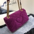 Gucci GG Marmont velvet mini bag 20 cm purple